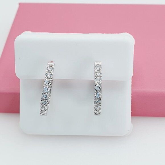 "925 Sterling Silver Cubic Zirconia Earrings, U19254669 - Picture 7 of 11